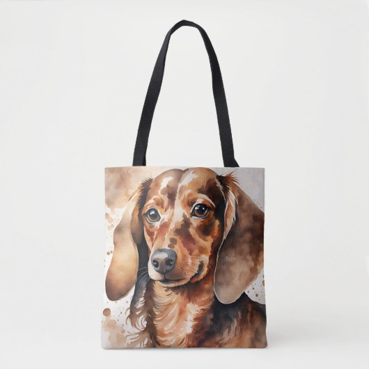 Brown Dachshund Tote Bag (Voorkant)