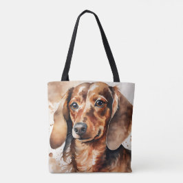 Brown Dachshund Tote Bag