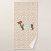 Brown Dachshund Towel Badhanddoek (Badhanddoek)