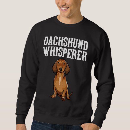 Brown Dachshund Wisperer  Dog Trui (Voorkant)