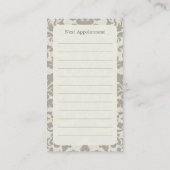 Brown Damask Appointment Visitekaartje Afsprakenkaartje (Achterkant)