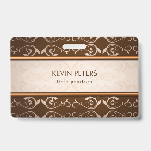 Brown Damask Badge (Voorzijde)