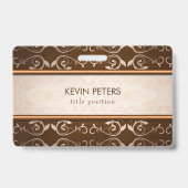 Brown Damask Badge (Achterkant)