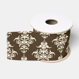 Brown Damask Grosgrain Lint