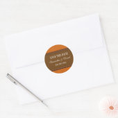 Brown Damask Monogram Wedding Sticker (Envelop)