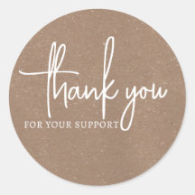 Brown Dank u voor uw steun Sticker