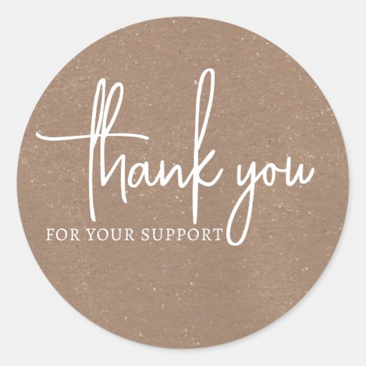 Brown Dank u voor uw steun Sticker (Voorkant)