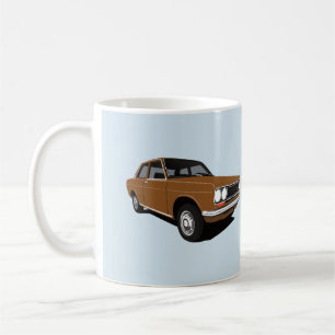 Brown Datsun Bluebird 1600 (510), twee beelden Koffiemok