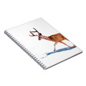 BROWN DEER OP WITTE ACHTERGROND NOTITIEBOEK (Rechterzijde)