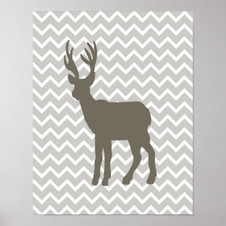 Brown Deer w. Chevron Poster
