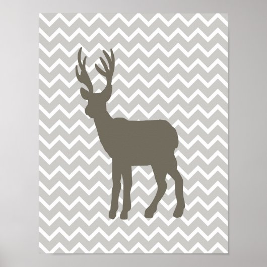 Brown Deer w. Chevron Poster (Voorkant)