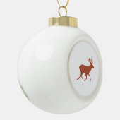 Brown Deer Walking Festive Keramische Bal Ornament (Links)