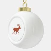 Brown Deer Walking Festive Keramische Bal Ornament (Rechts)