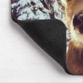 Brown Deer Winter Forest Muismat (Hoek)