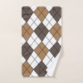 Brown Diamond Argyle Bad Handdoek (Handdoek)