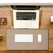Brown Diamond Pattern Desk Mat