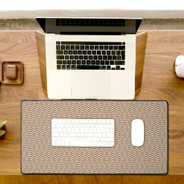 Brown Diamond Pattern Desk Mat