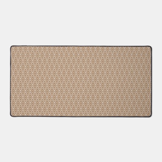 Brown Diamond Pattern Desk Mat (Voorkant)