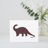 Brown Dinosaur Briefkaart (Staand voorkant)