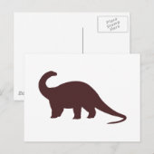 Brown Dinosaur Briefkaart (Voorkant / Achterkant)