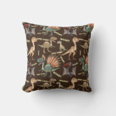 Brown dinosaur cushion - kids dinosaur pillow kussen (Voorkant)