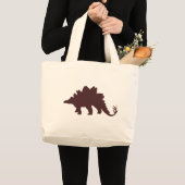 Brown Dinosaur Grote Tote Bag (Voorkant (product))