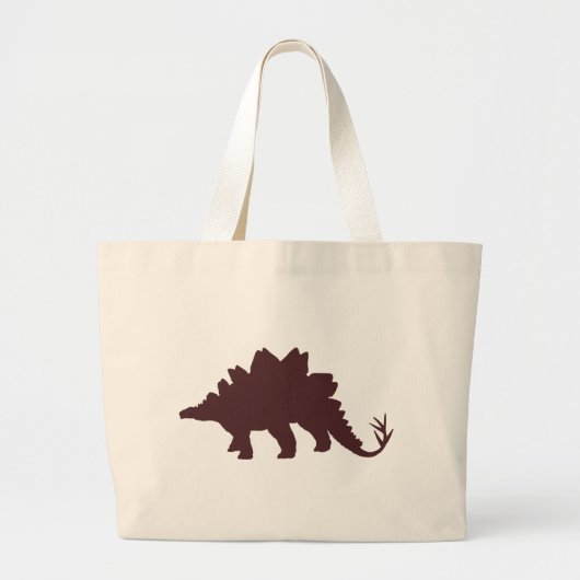 Brown Dinosaur Grote Tote Bag (Voorkant)