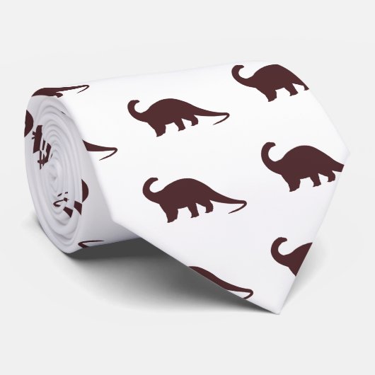 Brown Dinosaur Stropdas (Opgerold)