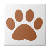 Brown Dog Cat Paw Print Tegeltje (Voorkant)