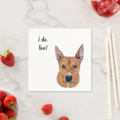 Brown Dog Custom Cocktail Napkin Servet (Insitu)