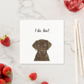 Brown Dog Custom Cocktail Napkin Servet (Insitu)