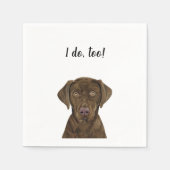 Brown Dog Custom Cocktail Napkin Servet (Voorkant)