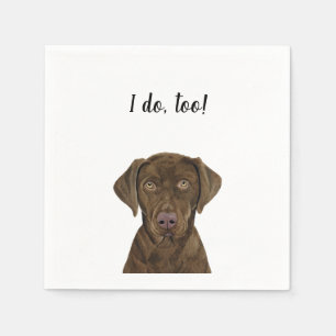 Brown Dog Custom Cocktail Napkin Servet