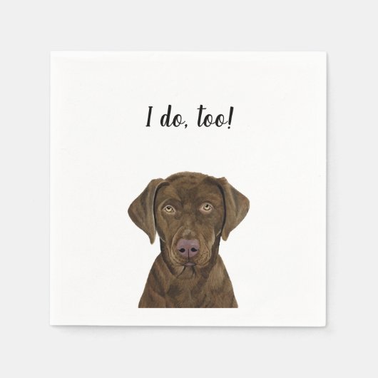 Brown Dog Custom Cocktail Napkin Servet (Voorkant)