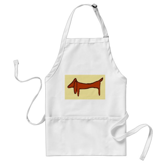 Brown Dog, Dachshund Standaard Schort (Voorkant)
