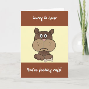 Brown Dog Get Well Card Kaart