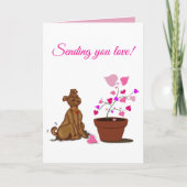 Brown dog heart plant kaart (Voorkant)