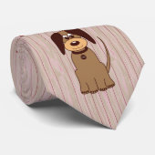 Brown Dog Necktie Stropdas (Opgerold)