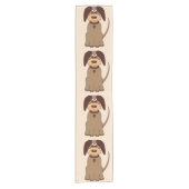 Brown Dog Table Runner Korte Tafelloper (Voorkant)