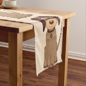 Brown Dog Table Runner Korte Tafelloper (Voorbeeld)