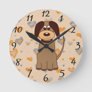 Brown Dog Wall klok