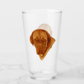 Brown Dogue De Bordeaux Glas (Voorkant)