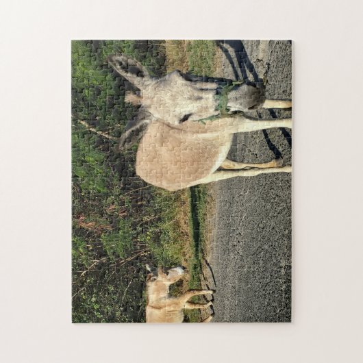 Brown Donkeys Animals Pets Fun Legpuzzel (Verticaal)
