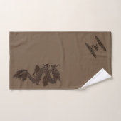 Brown Dragon Bath Towel Set Bad Handdoek (Handdoek)