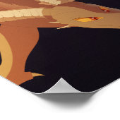 Brown Dragon Fantasy Art Poster (Hoek)