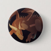 Brown Dragon Fantasy Art Ronde Button 5,7 Cm (Voorkant)