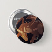 Brown Dragon Fantasy Art Ronde Button 5,7 Cm (Voorkant /achterkant)