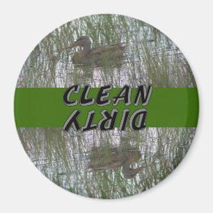 Brown Duck Animal Dishwasmachine Magneet