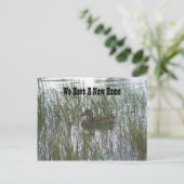 Brown Duck New Address Natuur Briefkaart (Staand voorkant)