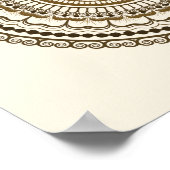 Brown Earth Tones Henna Mandala Poster (Hoek)